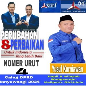 Yusuf Kurniawan Caleg Demokrat Dapil 8 Bhakti Sosial Bagi Sembako ke Pada Emak-emak di Kelurahan Klatak. 3 Picsart 23 08 13 11 09 31 004