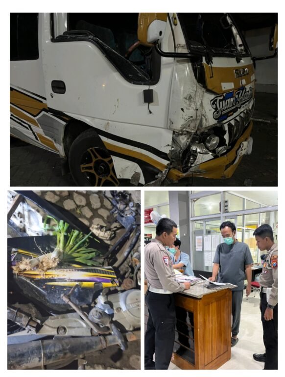 Pengendara Motor Terluka Usai Tabrakan dengan Elf di Jalan Desa Tunjung Randuagung 2 IMG 20260606 210355