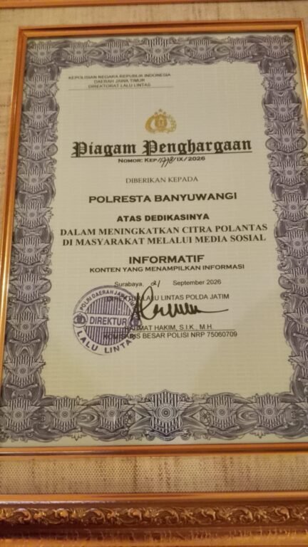 Bersinar di Ruang Digital, Satlantas Banyuwangi Raih Kado Manis di Hari Lalu Lintas Bhayangkara ke-71 2 IMG 20260922 WA0044
