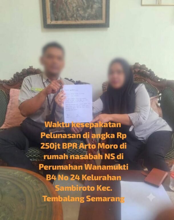 Uang Titipan Pelunasan Rp50 Juta Diterima, BPR Arto Moro Diduga Tetap Tolak Pelunasan dan Hendak Lelang Rumah yang Masih Berperkara di PN Semarang 3 IMG 20260922 WA0060