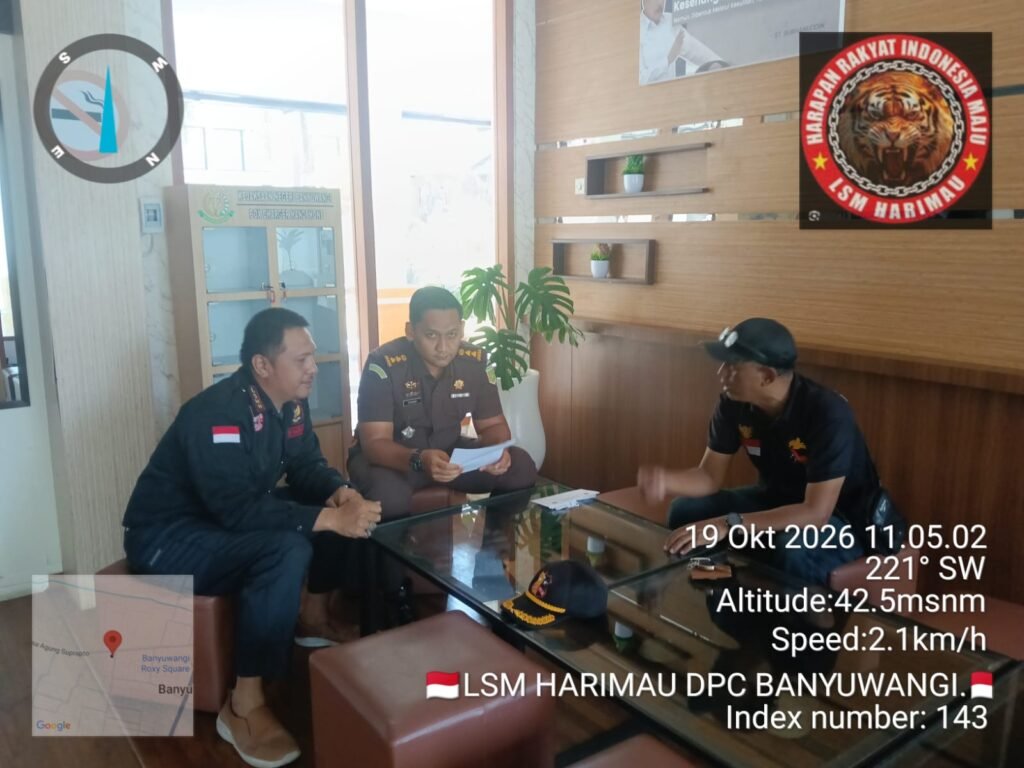 LSM HARIMAU DPC BANYUWANGI KIRIM SURAT LAPORAN PROYEK IRIGASI DINAS PENGAIRAN, MINTA APARAT TURUN TANGAN 2 IMG 20261019 WA0196